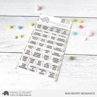 Mama Elephant Clear Stamps - Mini Merry Messages